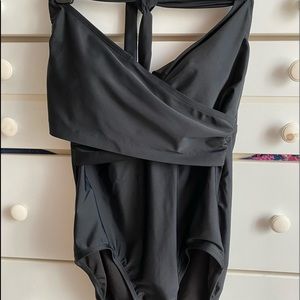 TIME AND TRU SZ 12-14 BLACK ONE PIECE BATHING SUIT